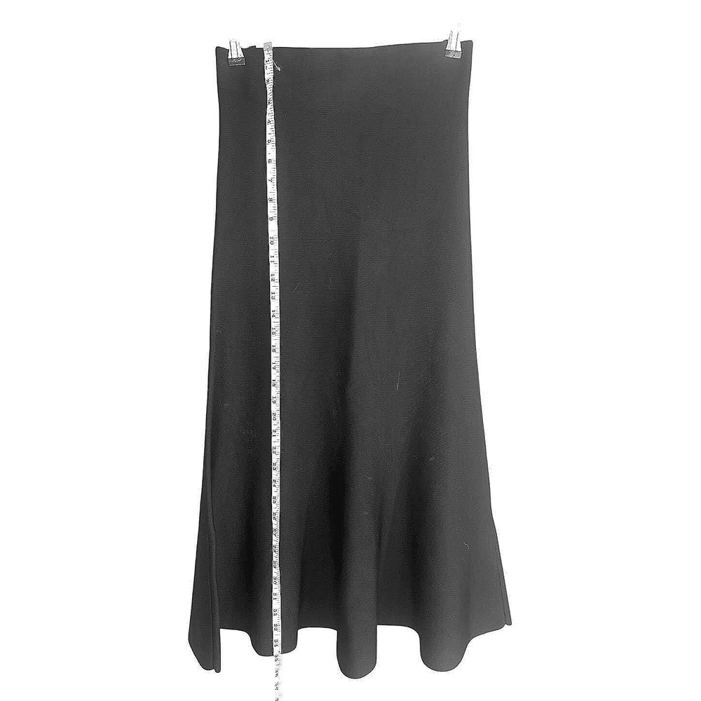 COS Black Midi Skirt ALine Knit Flared Elastic Waist Women's Size S - Picture 3 of 4